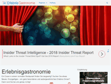 Tablet Screenshot of erlebnisgastronomie.biz